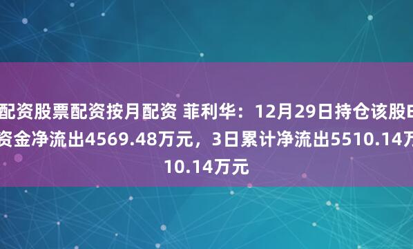 配资股票配资按月配资 菲利华：12月29日持仓该股ETF资金净流出4569.48万元，3日累计净流出5510.14万元